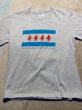 Shedd aquarium youth boys, girls, Chicago penguins, Port Authority, size medium